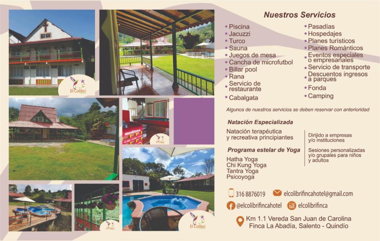 Ecohotel Colibri Salento Luna Park Екстериор снимка